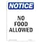 Signmission OSHA Notice, 5" Height, No Food Allowed Sign, 5" X 3.5", Portrait OS-NS-D-35-V-14558 - alternate 1